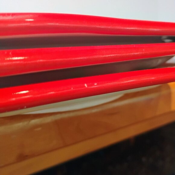 Laurie Gates Poinsettia Square Plates Set of 3 Red White 8 3/4" - Picture 4 of 8